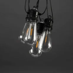 Valosarja pisaraefektillä Konstsmide, 4.5m, ulko- ja sisäkäyttöön, 10 x amber LED