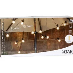 Valosarja Star Trading Circus Small, 20-osainen, 855cm, opaalivalkoinen/musta