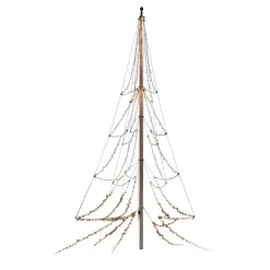 Valosarja lipputankoon Konstsmide, IP44, 680 x valettu amber LED, 9-12m lipputangot