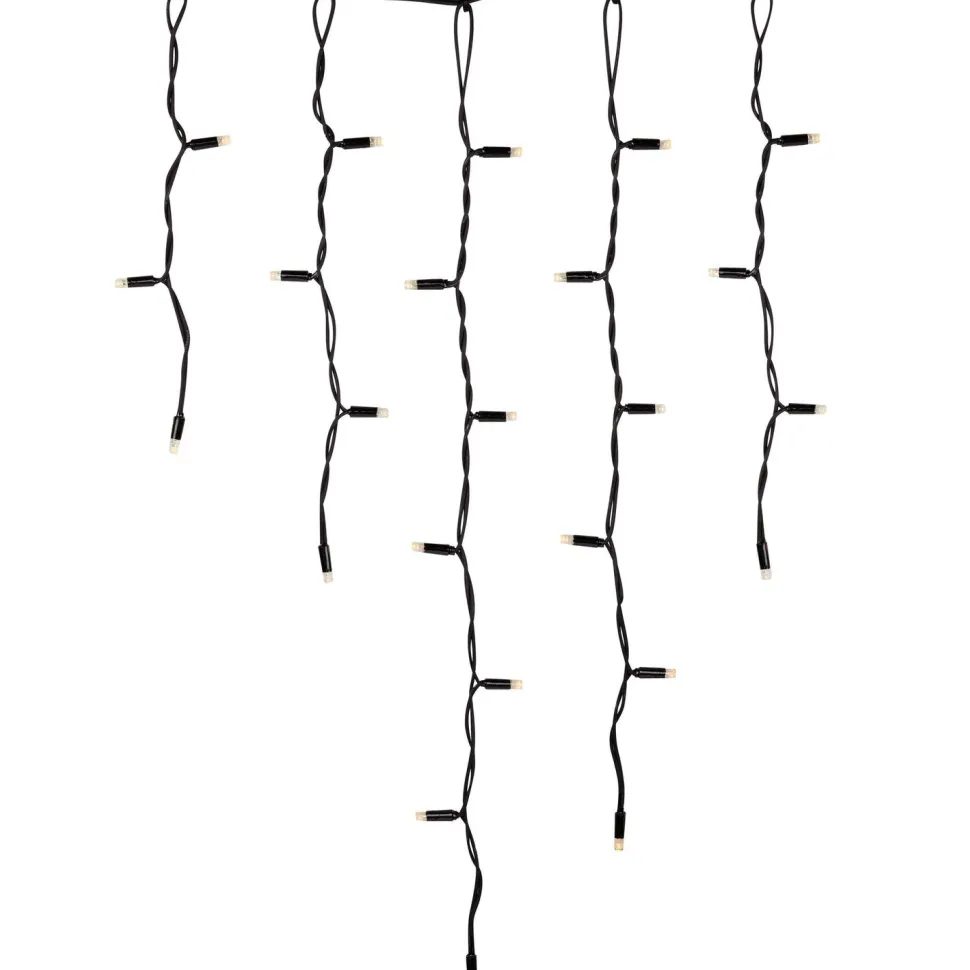 Valoverho Markslöjd Chrissline Flash, 100 valoa, 2x0.6m, musta