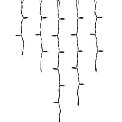 Valoverho Markslöjd Chrissline, 100 lämpimänvalkoista valoa, 2x0.6m, musta