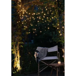 Valoverho Markslöjd Garden 24, 160 LED-valoa, 3000K, 3.1m, musta
