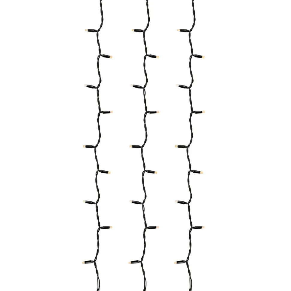 Valoverho Markslöjd Chrissline, 100 valoa, 1x1.5m, musta, eri valonsävyjä