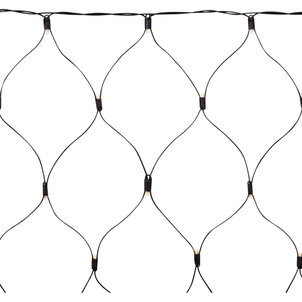 Valoverkko Markslöjd Chrissline, 100 valoa, 2x1.7m, musta, eri valonsävyjä