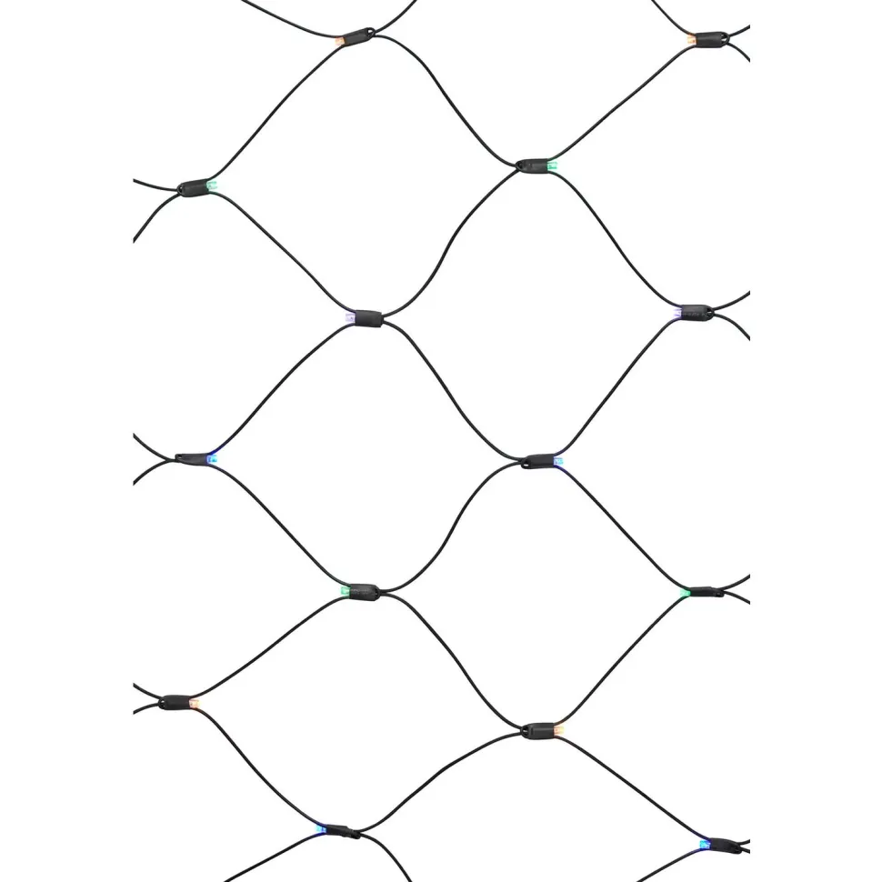Valoverkko Markslöjd Chrissline, 100 valoa, 2x1.7m, musta, eri valonsävyjä