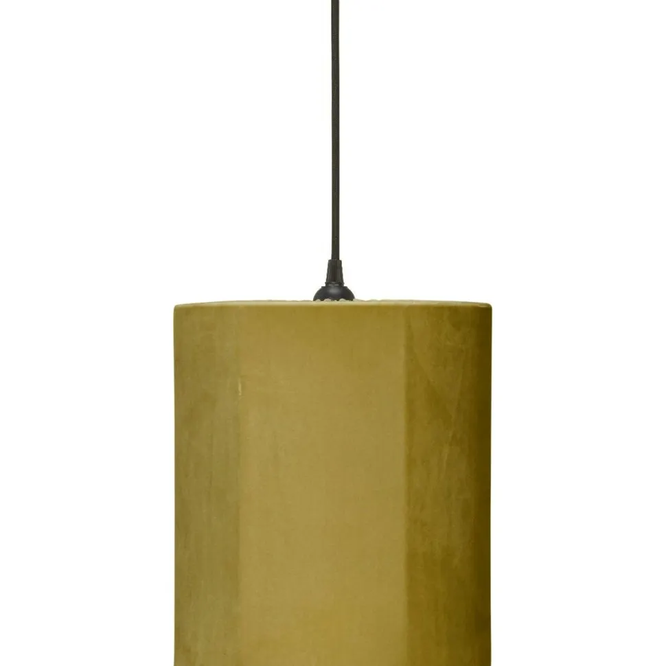 Varjostin PR Home Classic Cylinder samettivarjostin Ø 240 x 280 mm sinappi