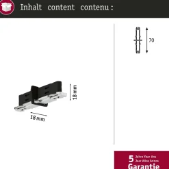 Virrankatkaisija Paulmann URail 70x18mm valkoinen