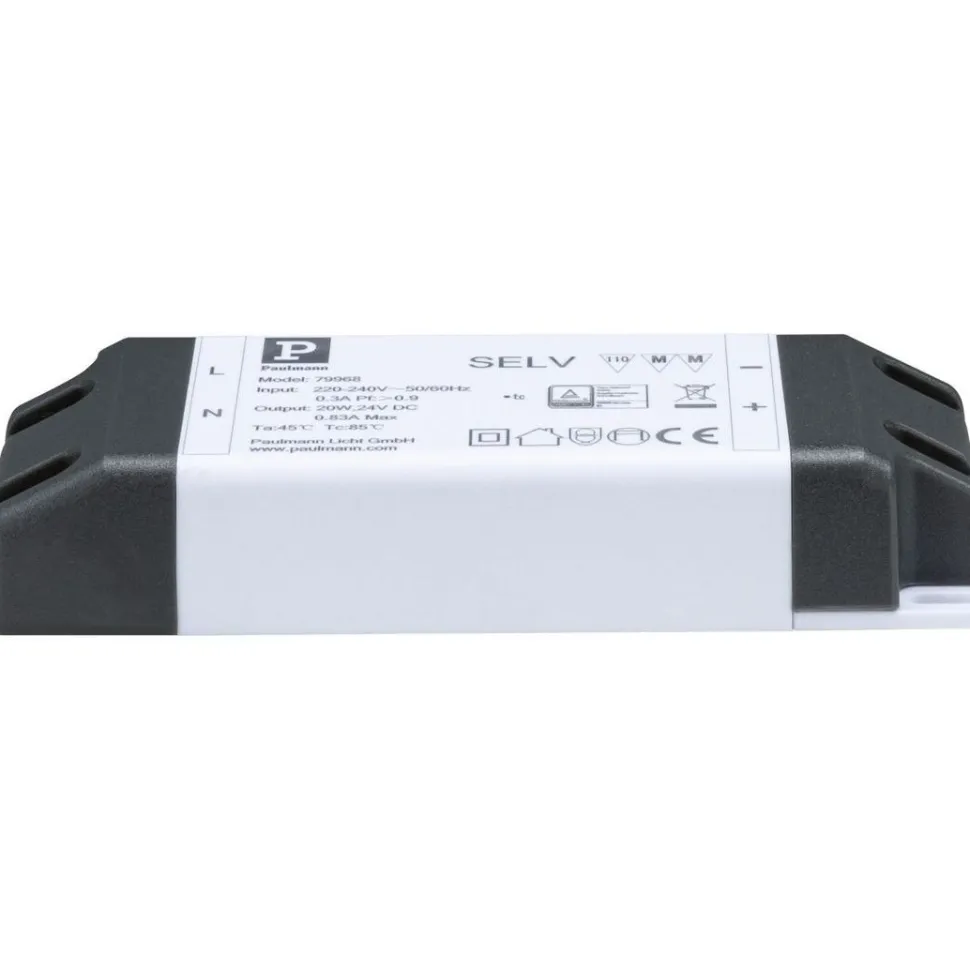 Virtalähde Paulmann ProStrip, 230/24V, 20VA, valkoinen