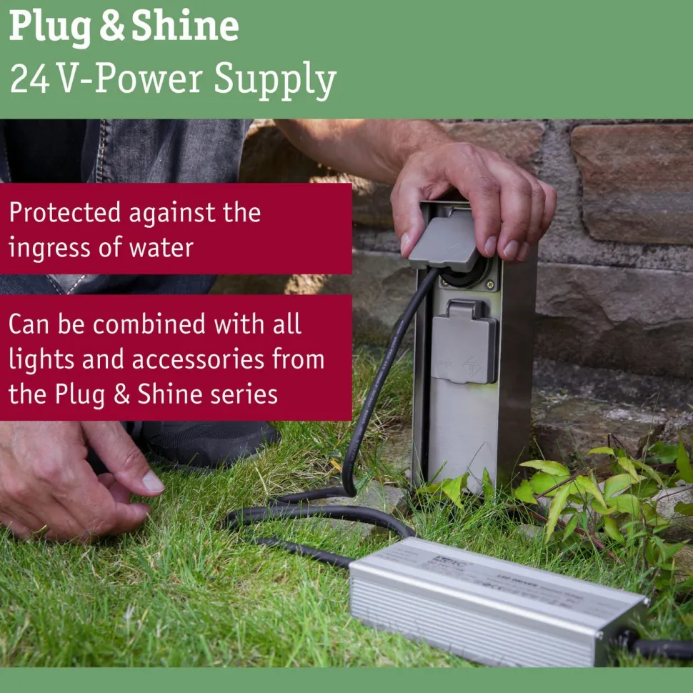 Virtalähde Paulmann Plug & Shine 75W 230/24V DC IP67 ulkovalaistukseen antrasiitti
