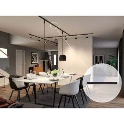 Virtasyöttö Paulmann URail Zigbee 3.0 keskisyöttö 304x21mm max. 100W mattamusta
