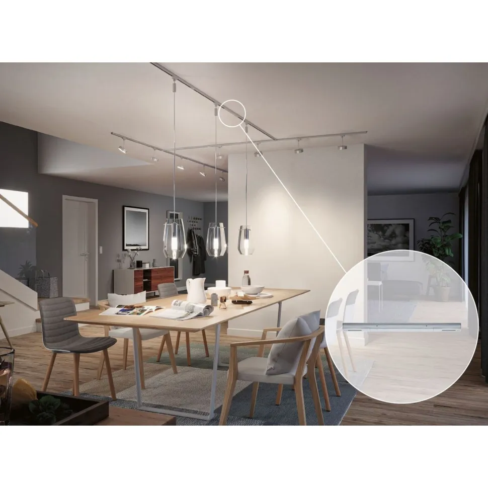 Virtasyöttö Paulmann URail Zigbee 3.0 keskisyöttö 304x21mm max. 100W mattamusta