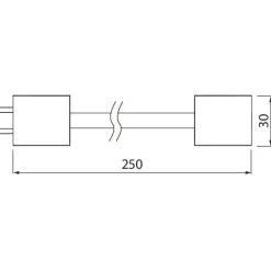 Välijohto Airam Linear LED -valaisimille 250 mm