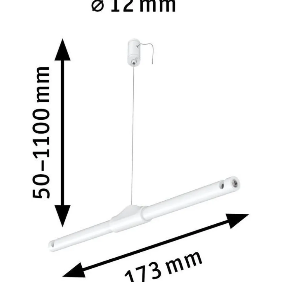 Välikiinnike Paulmann CorDuo, 1m, mattakromi