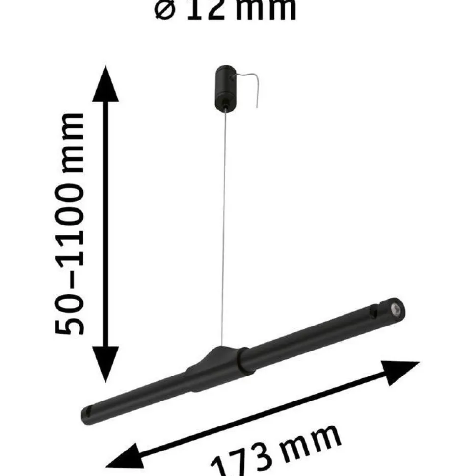 Välikiinnike Paulmann CorDuo, 1m, mattakromi