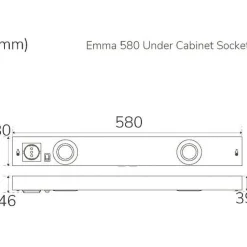 Välitilavalaisin Litt Emma 580, 58cm, valkoinen