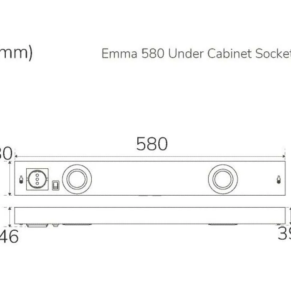 Välitilavalaisin Litt Emma 580, 58cm, valkoinen