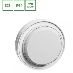 Yleisvalaisin Spectrum Pastilo Ø180mm 10W CCT 120° IP54 IK10 valkoinen