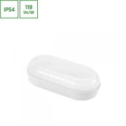 Yleisvalaisin Spectrum Technic soikea 8W IP54 4000K 157x80x46mm valkoinen