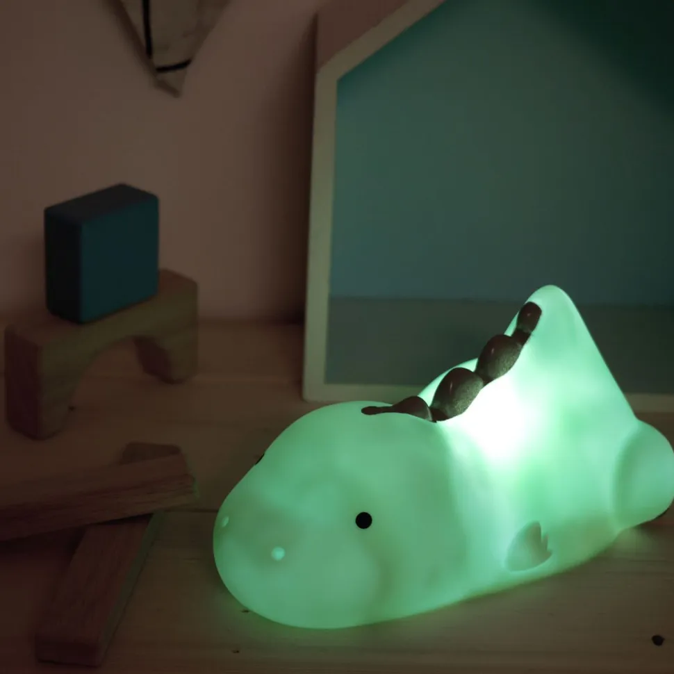 Yövalo Reer Lazy Friends Dino paristokäyttöinen vihreä